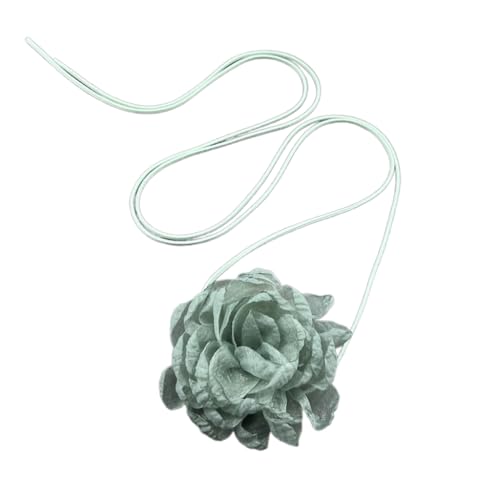 KASFDBMO Exquisite Halskette mit Blumen-Verzierung, modische Blumen-Halskette, Schmuck, stilvolles Gothic-Halsband für Hochzeit und Party, Siehe Abbildung von KASFDBMO