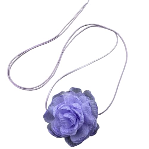 KASFDBMO Exquisite Halskette mit Blumen-Verzierung, modische Blumen-Halskette, Schmuck, stilvolles Gothic-Halsband für Hochzeit und Party, Siehe Abbildung von KASFDBMO