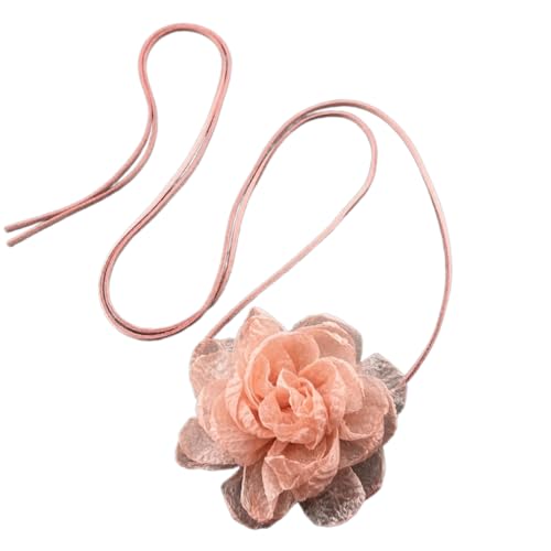 KASFDBMO Exquisite Halskette mit Blumen-Verzierung, modische Blumen-Halskette, Schmuck, stilvolles Gothic-Halsband für Hochzeit und Party, Siehe Abbildung von KASFDBMO