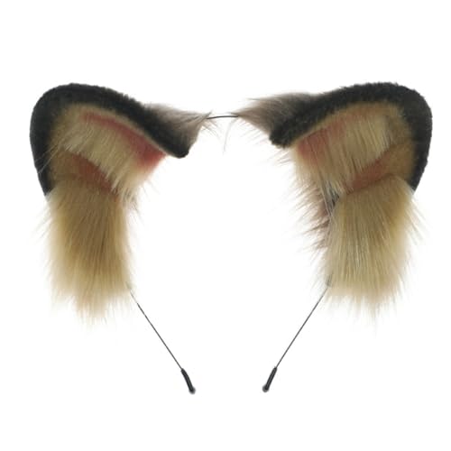 KASFDBMO Haarband in Katzenohrenform, Musikfestivals, Anime-Charakter, Stirnband, Erwachsene, Plüsch-Kopfbedeckung, Cosplay, Requisiten, Unisex von KASFDBMO