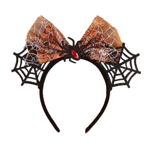 KASFDBMO Halloween-Spinnen-Ohren-Schleifen-Haarband, modische Kopfbedeckung, Cosplay-Kopfbedeckung, Netz-Accessoire für Party-Kostüm-Zubehör von KASFDBMO