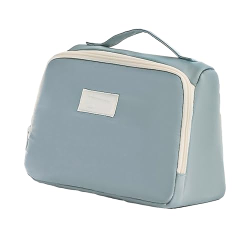 KASFDBMO Kompakte Bleistifttasche, großes Fassungsvermögen, funktionale Schreibwaren-Aufbewahrungstasche für die Organisation von Schule und Kunst, blau von KASFDBMO