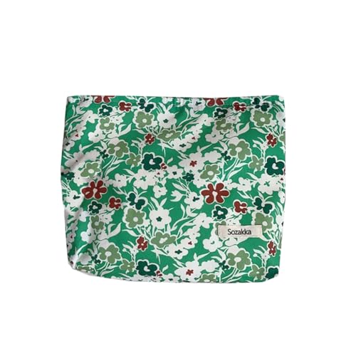 KASFDBMO Multifunktionale Make-up-Tasche mit großem Fassungsvermögen, Blumendruck, Reise-Kulturbeutel, Kosmetiktasche, Aufbewahrung, Oragenizer für Damen und Mädchen, 5 von KASFDBMO