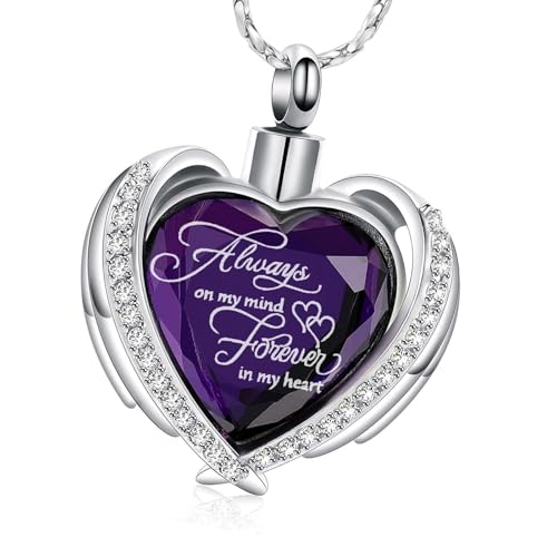 KASFDBMO Openable Stainless Steel Pet Ashes Necklace Stylish Pendant Neck Jewelry Metal Texture Suitable for Various Occasions KASFDBMO Openable Stainless Steel Pet Ashes Necklace Stylish Pendant Neck Jewelry Metal Texture Suitable for Various Occasions von KASFDBMO