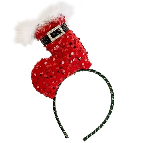 KASFDBMO Pailletten Hut Stirnband Weihnachten Kopfbedeckung Weihnachten Party Foto Requisiten Hut Party Kopfbedeckung Cosplay Zubehör von KASFDBMO