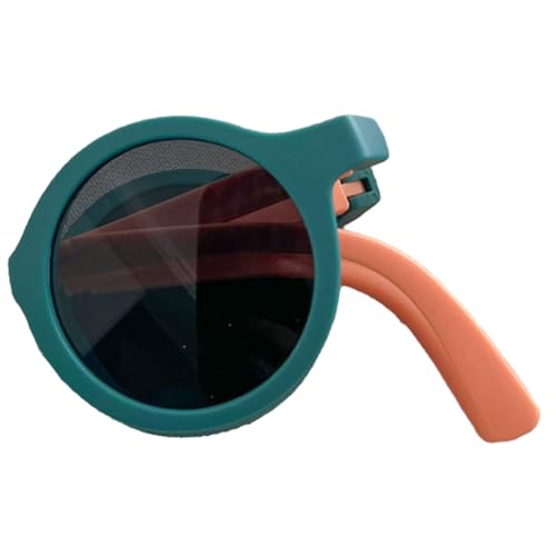 KASFDBMO Praktische, faltbare Sonnenbrille, reisefreundliche Sonnenbrille mit Umhängeetui für Kinder, perfekt für Abenteuer, Reisen, Sonnenbrille für Kinder, Farbe 6 von KASFDBMO