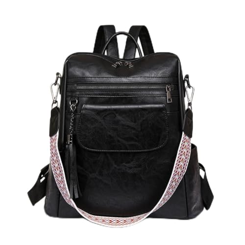 KASFDBMO Praktischer PU-Rucksack, Vintage-Rucksack, Schultasche, Schultertasche, Handtasche, lässig, Reisen, Tagesrucksäcke für tägliche Aktivitäten, siehe abbildung von KASFDBMO