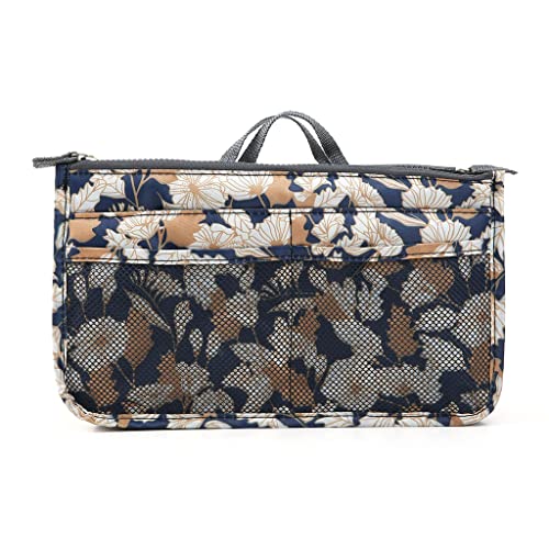 KASFDBMO Reise-Kulturbeutel, große Kosmetiktasche mit doppelter Schicht, für Damen und Mädchen, Camping-Kosmetiktaschen, Kaffee-Blumen von KASFDBMO