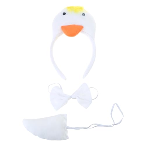 KASFDBMO Rock Ente Gänse Stirnbänder Kragen Schwanz Tier Gänse Haarreifen für Kinder zeigt Ente Tier Haarbänder Cartoon Kostüm von KASFDBMO