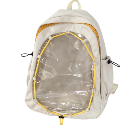KASFDBMO Rucksack im japanischen Stil für Mädchen, Frauen, Studenten, Schulrucksack, niedlicher Ita-Rucksack mit transparentem Fenster, Reiserucksack, siehe abbildung von KASFDBMO