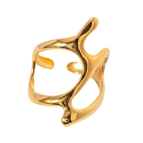 KASFDBMO Übertriebene Proof Offene Ringe Verstellbare Statement Fingerringe Für Frauen Und Mädchen Fashion Party Wear Schmuck von KASFDBMO