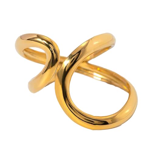 KASFDBMO Übertriebene Proof Offene Ringe Verstellbare Statement Fingerringe Für Frauen Und Mädchen Fashion Party Wear Schmuck von KASFDBMO