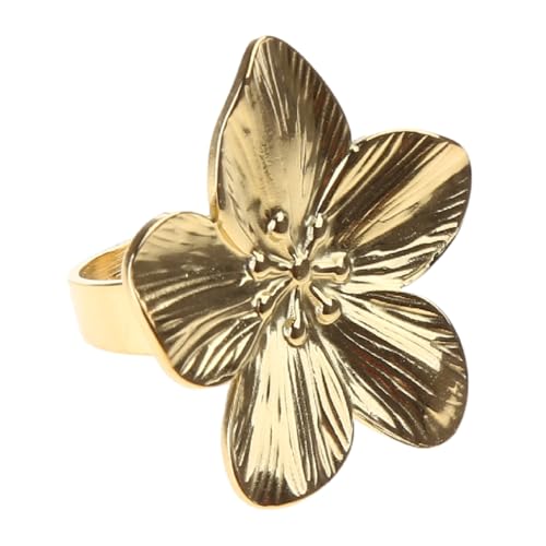 KASFDBMO Vintage Blume Finger einfach verstellbar Finger Statement Schmuck Versprechen Jahrestag Weihnachten, Siehe Abbildung von KASFDBMO
