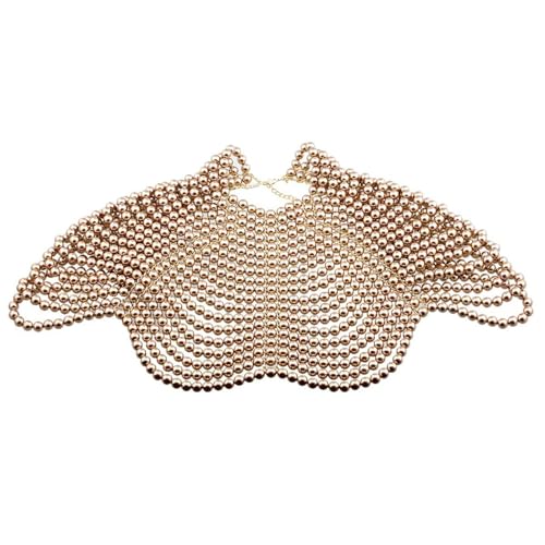 Luxuriöser Multi Layer Schal Perlen Halsketten Körperketten Schulterpackung Mit Perlen Und Quasten Für Stilvolle Anlass Kostümschmuck von KASFDBMO