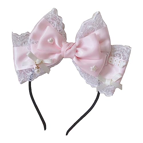 Show Bowknot Stirnband Spitze Headhoop/Haarspangen LolitaStyle Kostüm Kopfschmuck Mädchen Weiblich Cosplay Party Kopfschmuck Foto Haarband Foto Haarschmuck von KASFDBMO