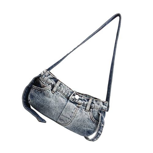 Stilvolle Umhängetasche Washed Jeans Look Mit Geräumigen Fächern Und Großem Fassungsvermögen Für Den Täglichen Gebrauch von KASFDBMO