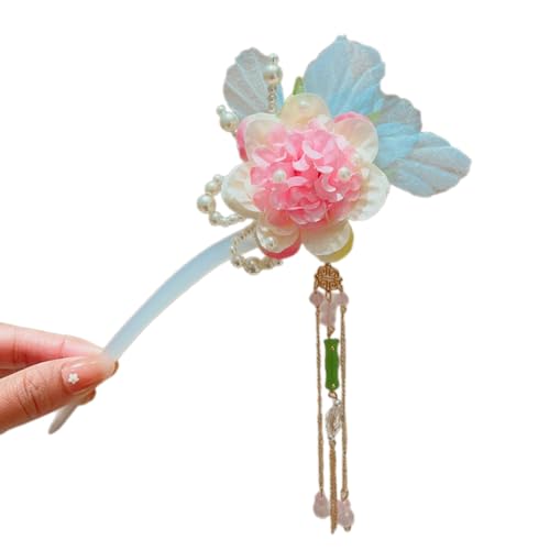 Traditionelles chinesisches Haar, traditionelle chinesische Blume, Haarstäbchen, Mädchen, Cosplay, Haarschmuck, Blumen-Haarnadel für Frauen von KASFDBMO