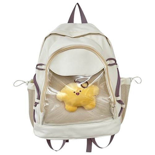 Transparente Schultasche Für Damen PVC Rucksack Große Kapazität Lässiger Tagesrucksack Geeignet Für Schule Und Alltag von KASFDBMO