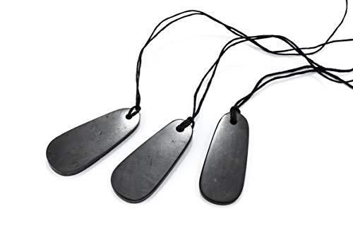 KASHU Edelstein Schungit direkt aus Karelien: 3 x Anhänger Drop KASHU Edelstein Schungit direkt aus Karelien: 3 x Anhänger Drop von KASHU