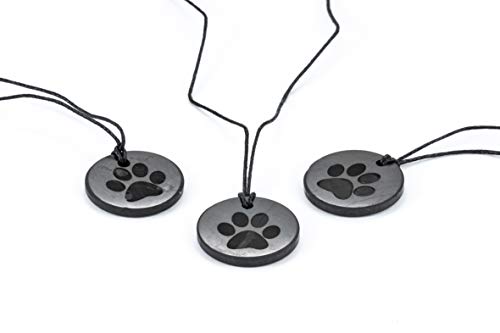 KASHU Edelstein Schungit direkt aus Karelien: 3 x Anhänger Pfote 30 mm KASHU Edelstein Schungit direkt aus Karelien: 3 x Anhänger Pfote 30 mm von KASHU