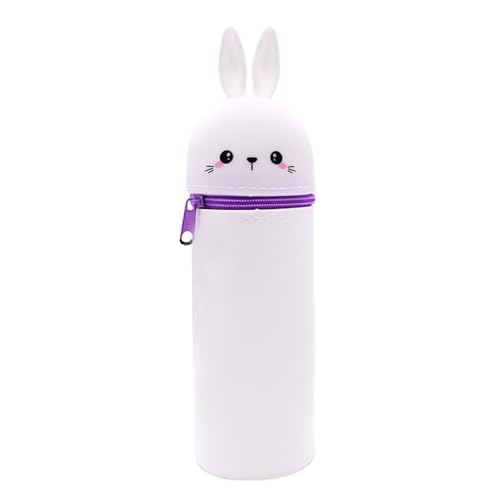 KASNLSAC Kawaii Federmäppchen, Mäppchen, 2-in-1-Weiche Silikontasche, Federmäppchen, Stand Up Federmäppchen, für Buntstifte, Marker Home School Office Supplies Kaninchen KASNLSAC Kawaii Federmäppchen, Mäppchen, 2-in-1-Weiche Silikontasche, Federmäppchen, Stand Up Federmäppchen, für Buntstifte, Marker Home School Office Supplies Kaninchen von KASNLSAC