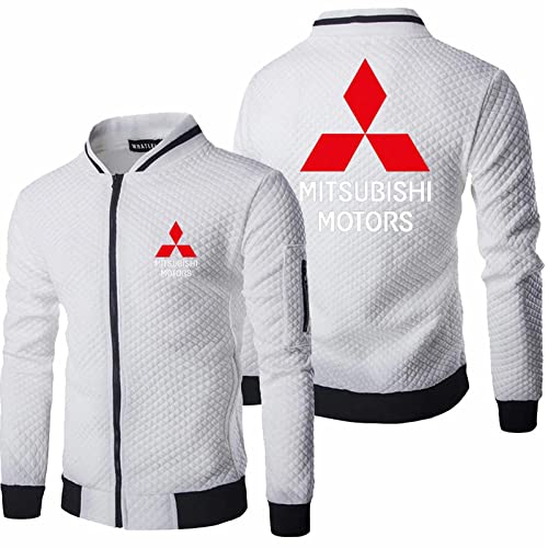 KASOI Herren Jacke Sweatshirt Für Mitsubishi Print Stehkragen Strickjacke Langarm Pullover Reißverschluss Trainingsjacken Top - Jugendgeschenk-Black||S von KASOI