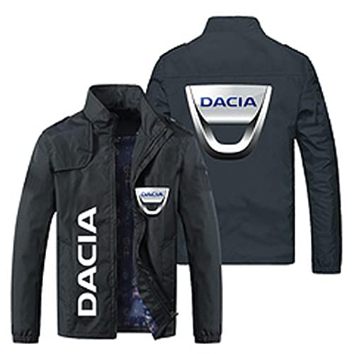 KASOI Herren Jacke Sweatshirt Radtrikots Für Dacia Print Stehkragen Sweatshirts Winddicht Langarm Zip Jacken Tops - Teenager Geschenk-Black||L von KASOI