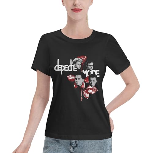 Damen Mode Music De&PE&Che Band Trendiges Bedrucktes T-Shirt Weiches Und Leicht Dehnbares Oberteil Lässiges Und Praktisches T-Shirt Schwarz M Damen Mode Music De&PE&Che Band Trendiges Bedrucktes T-Shirt Weiches Und Leicht Dehnbares Oberteil Lässiges Und Praktisches T-Shirt Schwarz M von KASUINE
