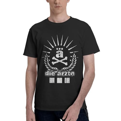 Herren Arzte Rock Band Die Einfaches Baumwoll-t-Shirt Individualisiertes Bedrucktes Oberteil Weiches Und Bequemes T-Shirt Schwarz XL von KASUINE