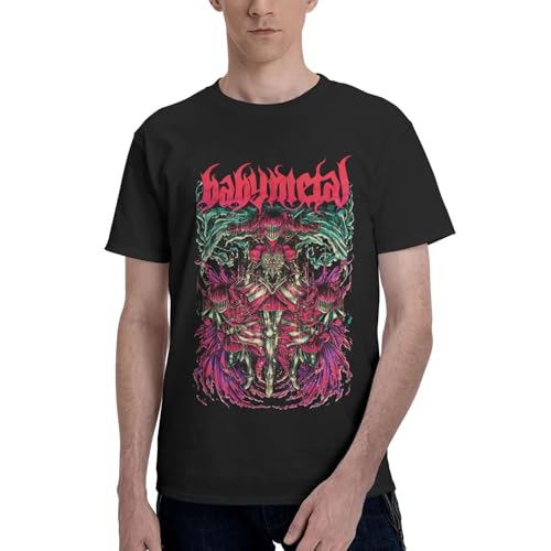 Herren Babysmetal Japanese Girls Band Einfaches Baumwoll-t-Shirt Individualisiertes Bedrucktes Oberteil Weiches Und Bequemes T-Shirt Schwarz XXL Herren Babysmetal Japanese Girls Band Einfaches Baumwoll-t-Shirt Individualisiertes Bedrucktes Oberteil Weiches Und Bequemes T-Shirt Schwarz XXL von KASUINE