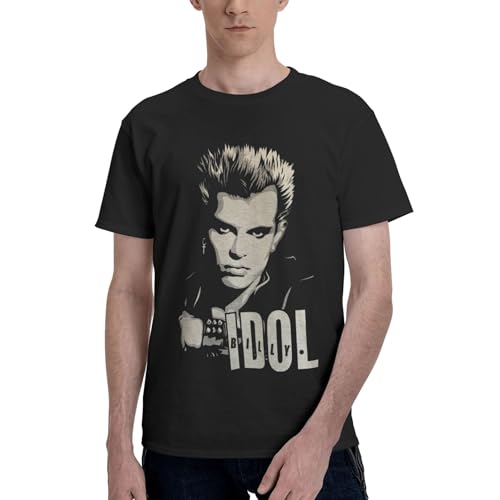 Herren Idol Singer Billy Einfaches Baumwoll-t-Shirt Individualisiertes Bedrucktes Oberteil Weiches Und Bequemes T-Shirt Schwarz L Herren Idol Singer Billy Einfaches Baumwoll-t-Shirt Individualisiertes Bedrucktes Oberteil Weiches Und Bequemes T-Shirt Schwarz L von KASUINE