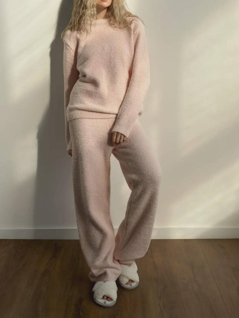 Gemütliches Loungewear Set Für Damen. Flauschiges Zweiteiler Outfit .soft Strick Lounge Set. Gemütlicher Pyjama .winter Homewear Trainingsanzug von KASVIStore