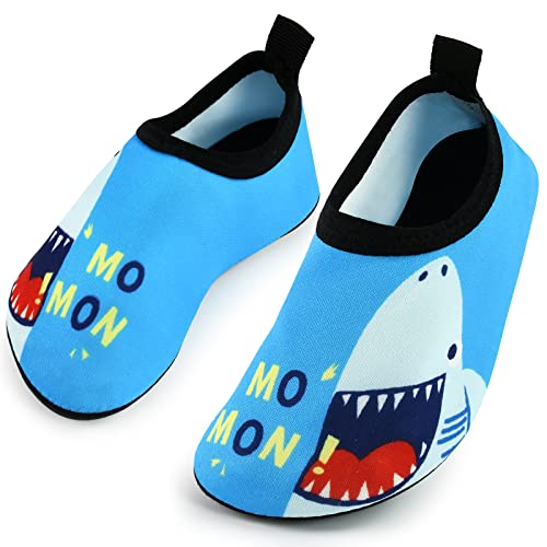 KATELUO Badeschuhe Kinder, rutschfeste Wasserschuhe Schwimmschuhe Baby Strandschuhe Aquaschuhe Kinder Barfußschuhe für Wasserparks Strände Schwimmbäder Badezimmer von KATELUO