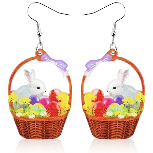 Oster Ohrringe, Acryl Ostern Ohrringe, Ohrringes Ostern Damen, Oster Ohrstecker,Osternohrringe Damen, Kaninchenohrringe, Osterdekorationen für Frauen und Mädchen von KATELUO