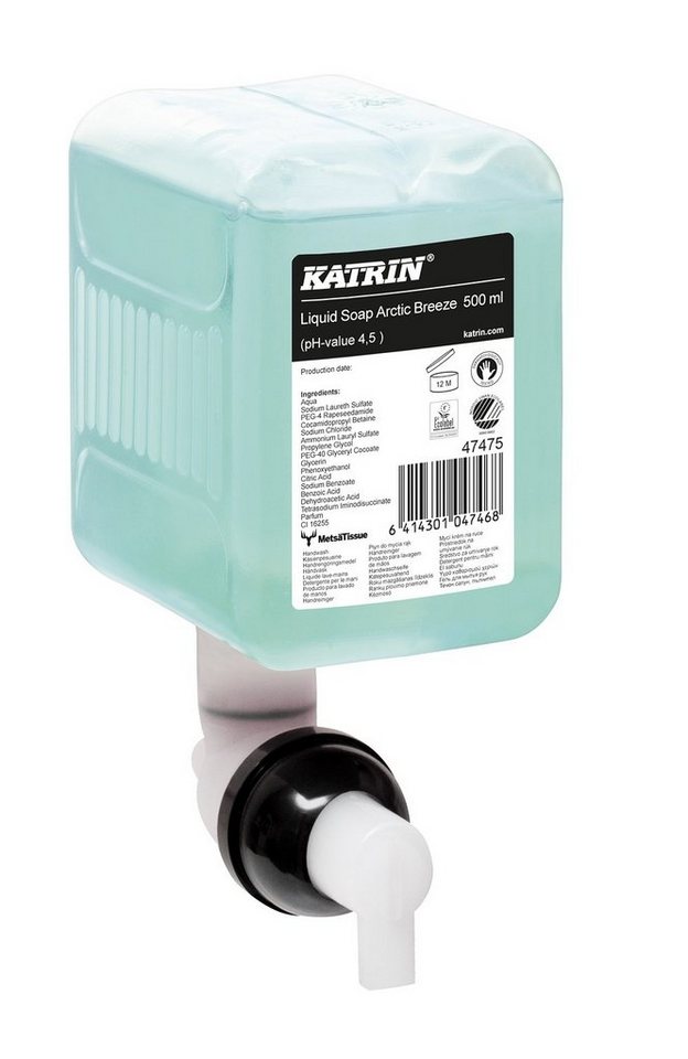 KATRIN Körperpflegemittel 500 ml Flüssigseife ARCTIC BREEZE, 1-tlg., Dermatologisch getestet/zugelassen von KATRIN