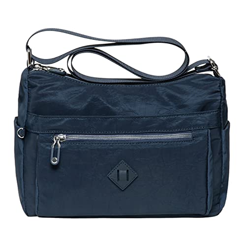 KAUKKO Damen Umhängetasche, Leicht Shoulder Bag Wasserdicht Schultertasche Messenger Multi-Tasche, Geldbeutel, Himmelblau-1513 von KAUKKO