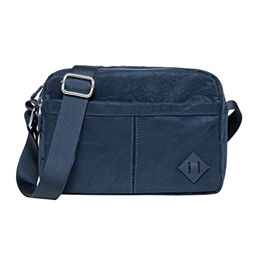 KAUKKO Damen Umhängetasche, Leicht Shoulder Bag Wasserdicht Schultertasche Messenger Multi-Tasche, Geldbeutel, Mittelgroße, 1583-Tiefblau von KAUKKO