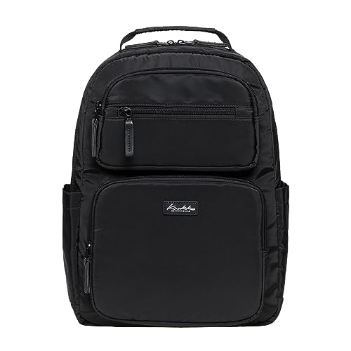 KAUKKO Freizeit Laptop Rucksack, für Damen & Herren Wasserdichter Wanderrucksack, Leicht Backpack mit viele fächer für Schule Arbeit und Sport, 14L, Schwarz von KAUKKO