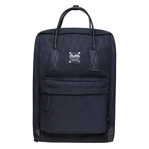 KAUKKO Mädchen Jungen Schulrucksack mit Laptopfach für 12 Zoll Notebook, 27 * 11 * 38 cm, 11.3 L (Schwarz JNL-K1007-6-03) von KAUKKO