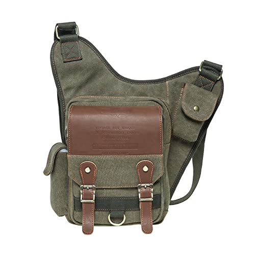 KAUKKO Messenger Bag Herren Umhängetasche für Sport Outdoor (Grün JNL-SG-08) von KAUKKO