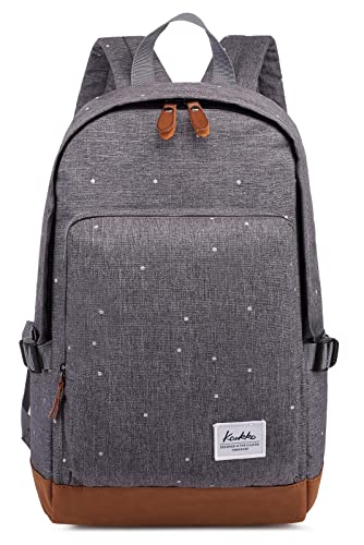 KAUKKO Mode Schule Rucksack Mädchen Schultaschen Rucksäcke Outdoor Freizeit Daypacks, E4 Grau, L von KAUKKO