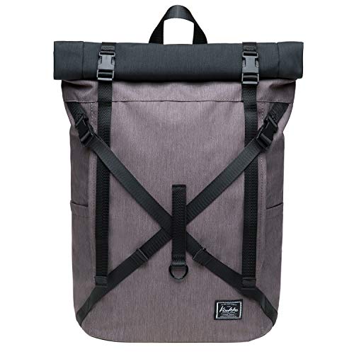 KAUKKO Kf Herren Rucksack, Hellgrau mit Schwarz Jnl-kf07-2-0903, M, Rucksack von KAUKKO