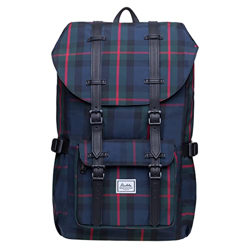 KAUKKO Rucksack Damen Herren Studenten 17 Zoll Backpack für 15" Notebook Lässiger Daypacks (Schwarz JNL-EP5-15-03) von KAUKKO