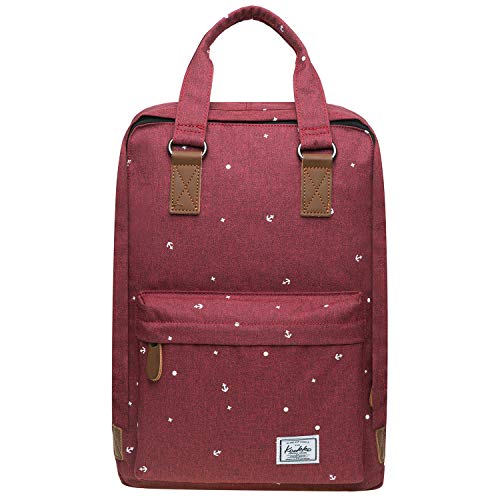 KAUKKO Rucksack Damen Herren Schön u.Stylish Handtasche mit Laptopfach für 12" Notebook für Ausflüge, Schule, Uni,16L von KAUKKO