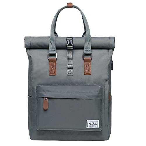 KAUKKO Rucksack Damen Herren Schön und Durchdacht Daypack Handtasche mit Laptopfach für Schul, Ausflüge,Uni,für 12 Zoll Notebook, 28 * 11 * 40cm/ 13L von KAUKKO