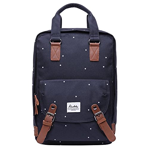 KAUKKO Rucksack Damen Herren Schulrucksack,15 Zoll Backpack Kinder Laptop Rucksack Lässiger Daypacks für Wander Outdoor Reise (Schwarz) von KAUKKO