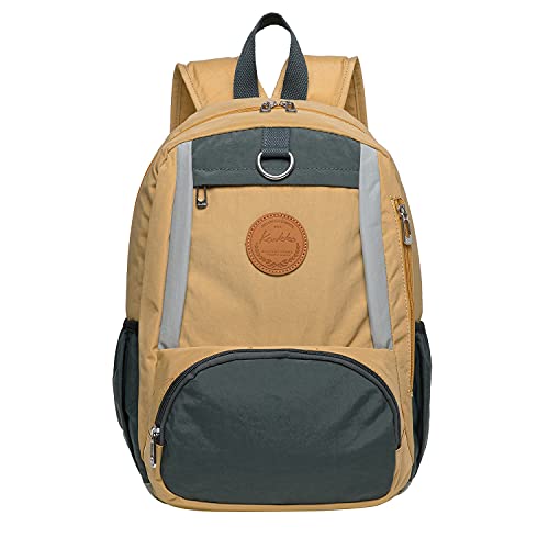 KAUKKO Rucksack Damen Herren Ultraleicht Wanderrucksack Schulrucksack Jungen Mädchen Teenager für Uni Reisen Freizeit Job, Wasserdicht, 15L, Gelb-KS25 von KAUKKO