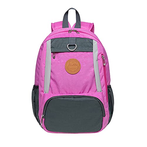 KAUKKO Rucksack Damen Herren Ultraleicht Wanderrucksack Schulrucksack Jungen Mädchen Teenager für Uni Reisen Freizeit Job, Wasserdicht, 15L, Pfirsichrot-KS25 von KAUKKO