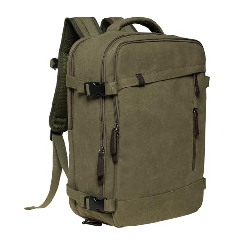 KAUKKO Rucksack Damen Herren mit Laptop Fach 15,6 Zoll für Arbeit, Ausflüge, Uni, 30 * 14 * 42 cm, 40L, 1.13KG (Grün JNL-FH10-08) von KAUKKO