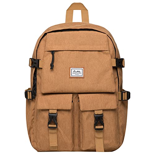 KAUKKO Rucksack Herren Damen Schön und Praktisch Daypack mit Laptopfach für 14" Notebook für Ausflüge, Uni, Schule, 18L, Gelb-KS22 von KAUKKO